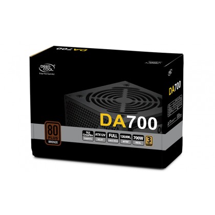 Deepcool DA700 80 Plus Bronze Certified 700W Power Supply PSU with Intelligent Fan